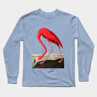 John J, Audubon Greater Flamingo Long Sleeve T-Shirt